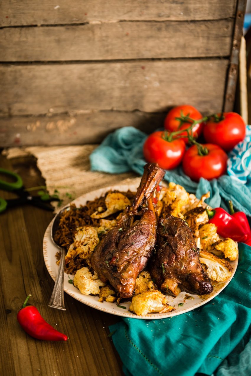 Moroccan Braised Lamb Shanks